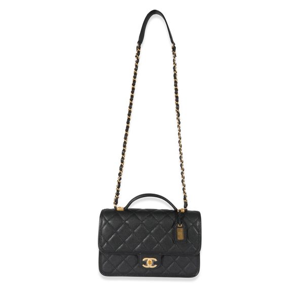 Chanel Black Caviar 22K Top Handle Flap - Picture 4 of 8